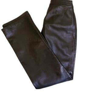 Inc. Black leather pants 2 petite